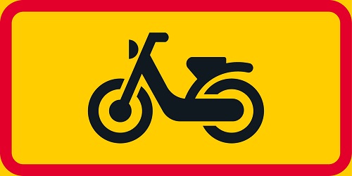 Liikennemerkin lisäkilpi Mopo H12.9a - Liikennemerkin lisäkilvet - 68173 - 1