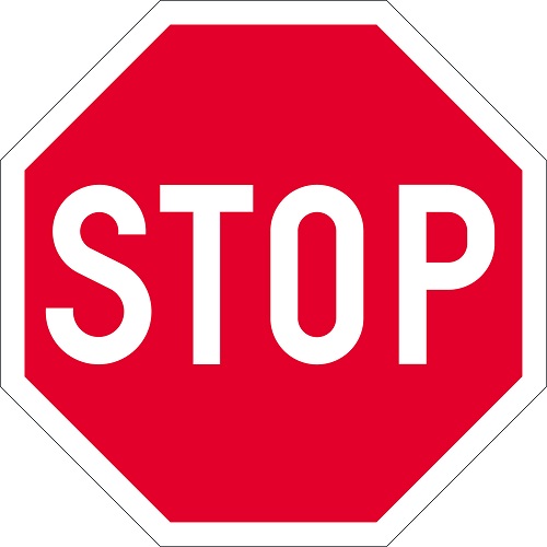 Pakollinen pysäyttäminen B6 liikennemerkkialumiini R2 600 mm - Varoitus-, etuajo- ja väistämismerkit - 67893 - 1