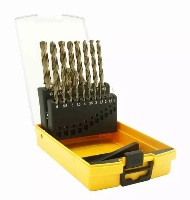 Poranteräsarja Koboltti 1-10mm HSS-G CO5 muovikotelo - Poranterät, Teräsarjat - 71663 - 1