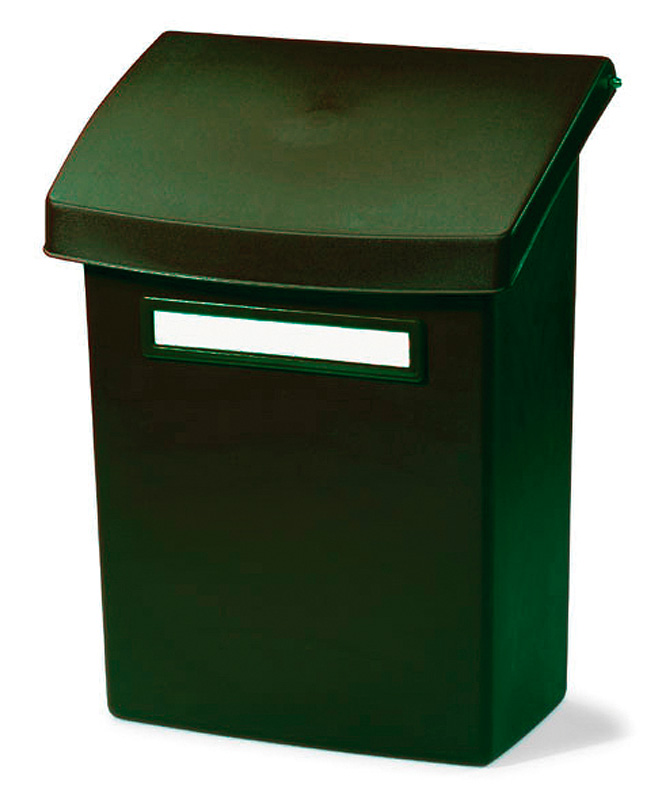 Postilaatikko muovi vihreä lukittava välikannella - Postilaatikot, postiluukut - 3773 - 1