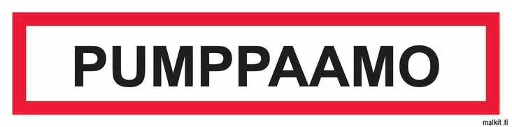 PUMPPAAMO tarra 200 x 50 mm - Paloalan kilvet - 70083 - 1