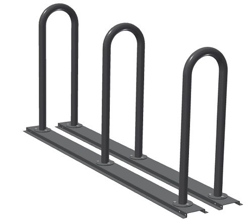 Pyörätelinemoduuli kaari 3-osainen runkolukittava 99711 Tummanharmaa RR23 - Pyörätelineet, Pyöräkatokset - 70203 - 1