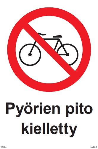 Pyörien pito kielletty opaste - Kieltokilvet - 66593 - 1