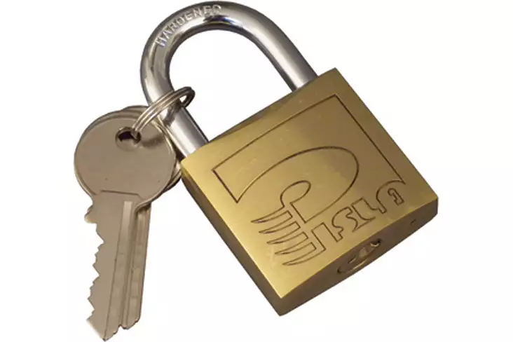 Riippulukko messinki - Ovitarvikkeet, lukot, ovikellot - 67683 - 1