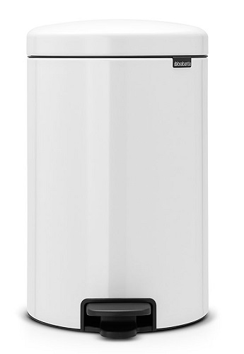 Roska-astia polkimella Brabantia NewIcon 20 L valkoinen, sisäastia muovi - Roskakorit, poljinastiat - 56933 - 1