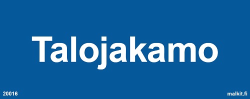 Talojakamo tarra 100 x 40 mm - Sähköalan kilvet - 65573 - 51