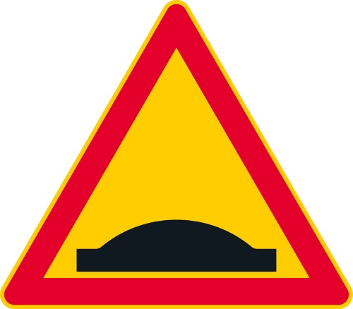 Töyssyjä A10 liikennemerkkialumiini R1 600 mm - Varoitus-, etuajo- ja väistämismerkit - 67883 - 1