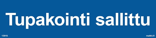 Tupakointi sallittu tarra 200 x 50 mm - Ohjekilvet - 66453 - 1