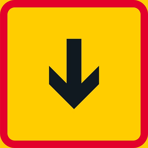 Vaikutusalue päättyy H11a lisäkilpi liikennemerkkialumiini R1 400 x 400 mm - Liikennemerkin lisäkilvet - 68113 - 1