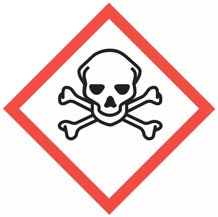 Välittömästi myrkyllinen GHS06 tarra 100 x 100 mm - Varoituskilvet - 65343 - 1