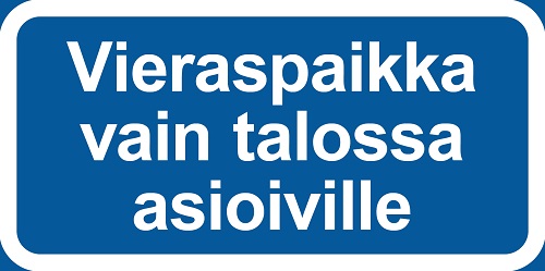 Vieraspaikka vain talossa asioiville alumiini 200 x 100 mm - Kiinteistökilvet - 65053 - 1