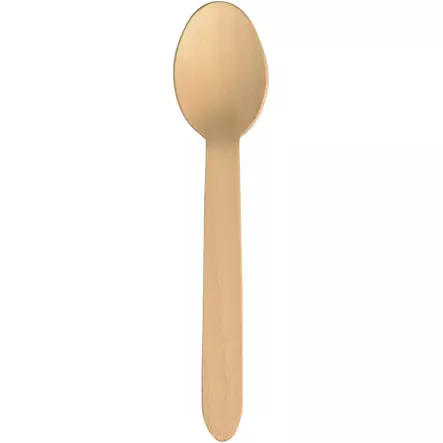 Kertakäyttö ruokalusikka Abena 100 kpl puinen - Kertakäyttöastiat - 75104 - 1
