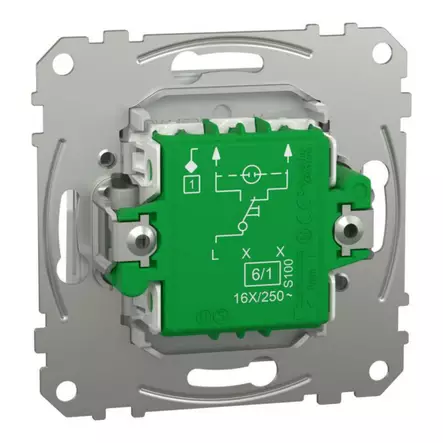 Kytkin Schneider Electric Exxact 6 / 16A / IP21 2x UKJ valkoinen - Sähköasennustarvikkeet - 75924 - 2