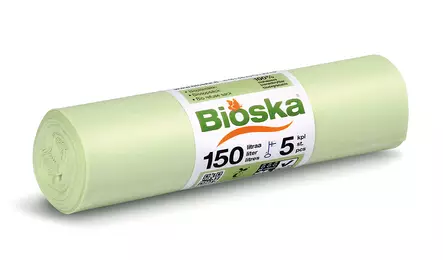 Bioska 150 L Plastiroll 1993 5 kpl/rll, 20 rll/ltk - Jätesäkit, Roskapussit - 5794 - 1