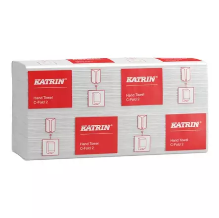 Käsipyyhe Katrin C-taitto valkoinen 2-kertainen 343367 16 pkt/sk - WC- paperit, Käsipyyhkeet, Annostelijat - 5094 - 1