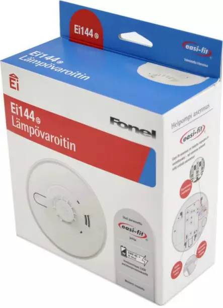 Lämpöilmaisin FSM EI144E 230 VAC 85 dB - Palo- ja lämpövaroittimet - 75814 - 2