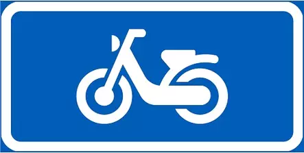 Liikennemerkin lisäkilpi Mopo H12.9b - Liikennemerkin lisäkilvet - 68174 - 1