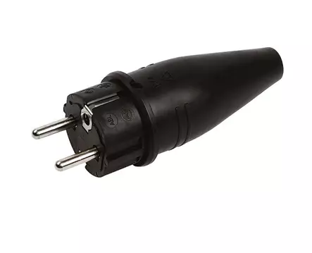 Pistotulppa kumi maadoitettu 16A IP44 - Pistorasiat, Pistotulpat - 67304 - 1