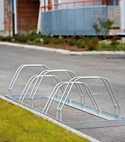 Pyöräteline 5 paikkaa J17451 sinkitty 50 x 166 cm - Pyörätelineet, Pyöräkatokset - 4194 - 2