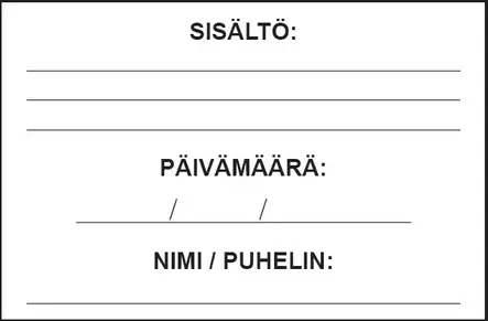 Riskijäte merkintä tarra 150 x 100 mm - Jätelajittelukilvet - 75564 - 1