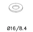 Aluslevy 980151 Ø16/8.4 Lappset varaosa - Leikkivälineiden varaosat - 75804 - 1