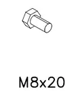 Pultti 919257 Lappset M8/20 ISO 4017 DIN 933 A2-70 - Leikkivälineiden varaosat - 76534 - 1