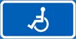 Invalidin ajoneuvo lisäkilpi H12.7b liikennemerkkialumiini R1 600 x 300 mm - Liikennemerkin lisäkilvet - 69114 - 1