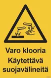 Varo klooria Käytettävä suojavälineitä muovi 200 x 300 mm - Varoituskilvet - 67114 - 1