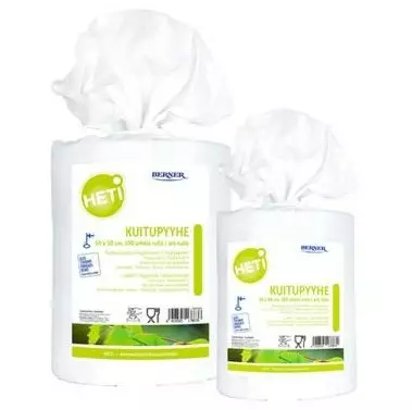 Heti Kuitupyyhe 20 x 60 cm 100 kpl / rll - Siivousliinat, Sienet - 74874 - 1