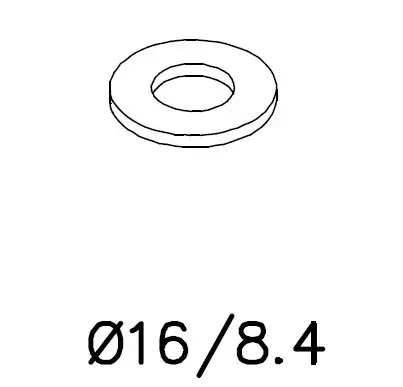 Aluslevy 980151 Ø16/8.4 Lappset varaosa - Leikkivälineiden varaosat - 75804 - 1