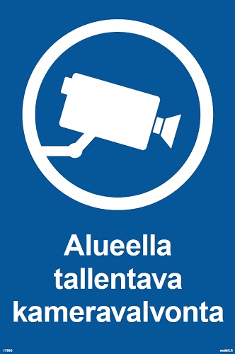 Alueella tallentava kameravalvonta opaste - Kiinteistökilvet - 65474 - 1