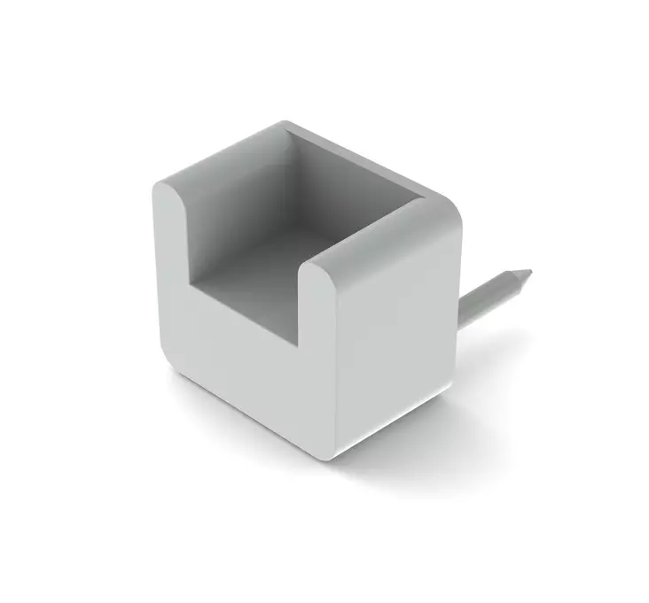 Hyllynkannatin LM 96 valkoinen 12 kpl / pkt - Astiakaapin tarvikkeet, Jätevaunut - 4434 - 1