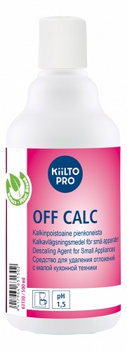 Kalkin ja saostumien poistoaine pienkoneille Kiilto Pro Off Calc 500 ml - Siivousaineet - 63624 - 1