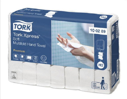 Käsipyyhe Tork Xpress Soft Multifold H2 Premium ketjutaitettu 100289 - WC- paperit, Käsipyyhkeet, Annostelijat - 5084 - 1