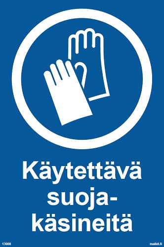 Käytettävä suojakäsineitä muovi 200 x 300 mm - Ohjekilvet - 66444 - 1