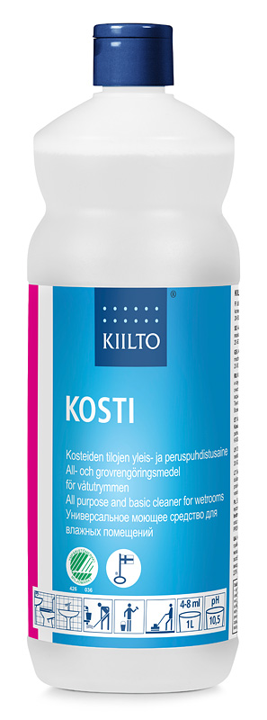 Kosteiden tilojen yleis- ja peruspuhdistusaine Kiilto Kosti - Saniteetti, Kosteantilan puhdistusaineet - 56824 - 1