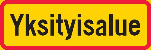 Liikennemerkin lisäkilpi Yksityisalue - Liikennemerkin lisäkilvet - 68144 - 1