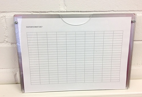 Muovitasku akryyli A4 sormilovellinen seinään - Ilmoitustaulut sisäkäyttöön - 57134 - 1