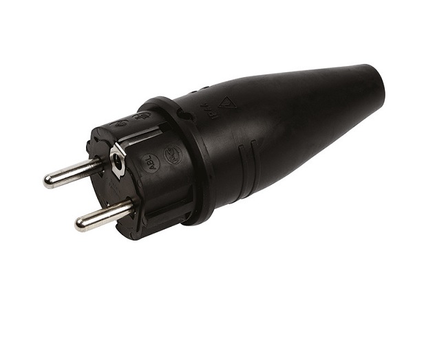 Pistotulppa kumi maadoitettu 16A IP44 - Pistorasiat, Pistotulpat - 67304 - 1