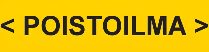 Poistoilma tarra 200 x 50 mm - Kiinteistökilvet - 70054 - 1