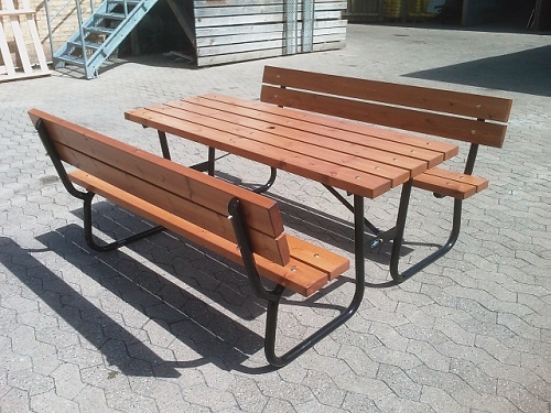 Pöytä-penkki Hansa selkänojalla RF2593M Lappset - Pöytä-penkki ryhmät - 72414 - 1