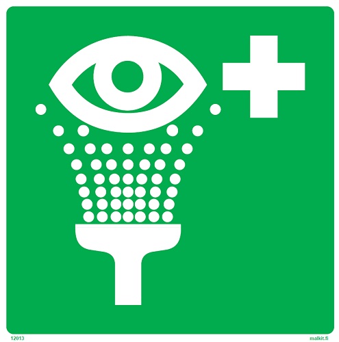 Silmänhuuhtelu opaste - Jälkivalaisevat kyltit - 65664 - 1