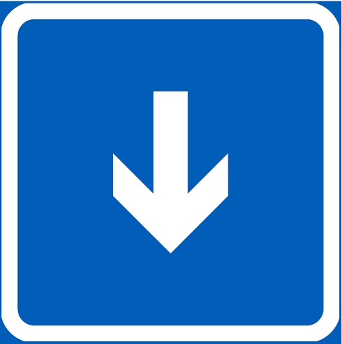 Vaikutusalue päättyy H11b lisäkilpi liikennemerkkialumiini R1 400 x 400 mm - Liikennemerkin lisäkilvet - 68114 - 1