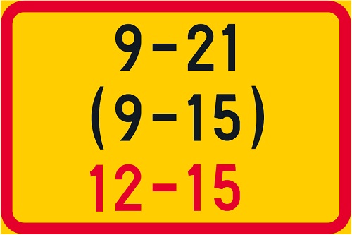 Voimassaoloaika H17.1_3a liikennemerkkialumiini R1 600 x 400 mm - Liikennemerkin lisäkilvet - 68124 - 1