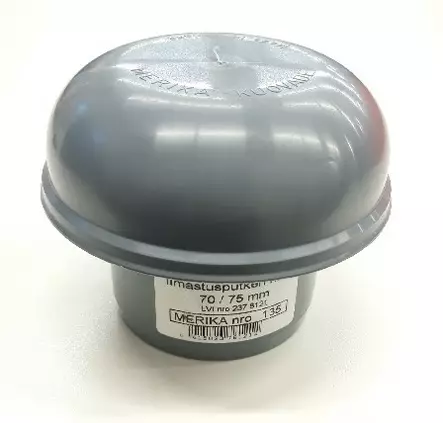 Ilmastointiputken hattu 70/75 mm - Ilmanvaihtotarvikkeet - 1225 - 1