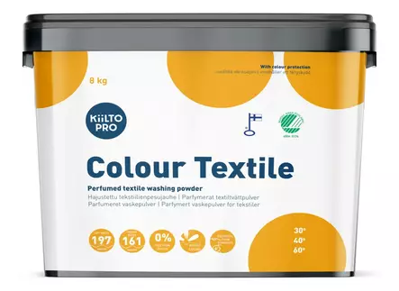 Pyykinpesuaine Kiilto Pro Colour Textile 8 kg jauhe kirjopyykille - Sauna, Pukuhuone, Pesutupa - 75015 - 1