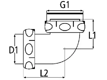 Viemäröintiputken kierreliitinkulma 32/32 valk. - Viemäröintitarvikkeet - 1235 - 2