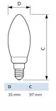 Kynttilälamppu Philips Master Value D3.4-40W E14 B35 927 CLG 470 lm - Kynttilälamput - 75295 - 2