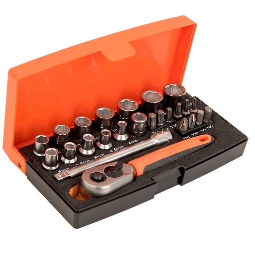 Hylsysarja Bahco SL25 1/4" 25osaa - Työkalusarjat, hylsyt - 71085 - 1
