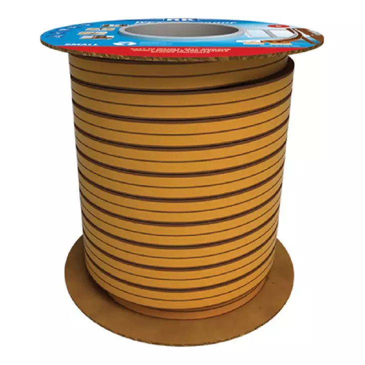 Ikkuna- ja ovitiiviste E-profiili 9 x 4 mm 100 m ruskea - Tiivisteet, Tiivistemassat - 3765 - 1